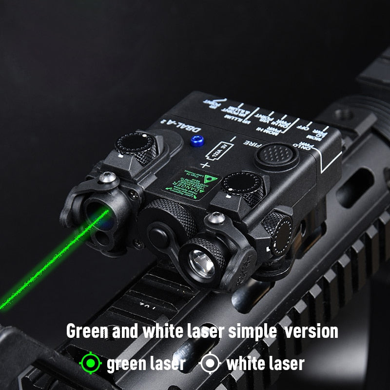 Tactical DBAL-A2 Laser Sight Red/Green/Blue PEQ Laser+Whitelight Flashlight Hunting Rifle No IR