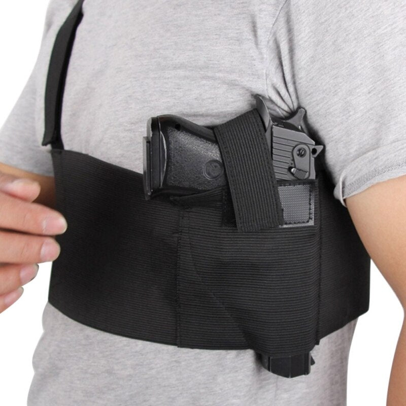 Tactical Adjustable Belly Band Waist Pistol Gun Holster Belt Girdle (3 Size Optional)