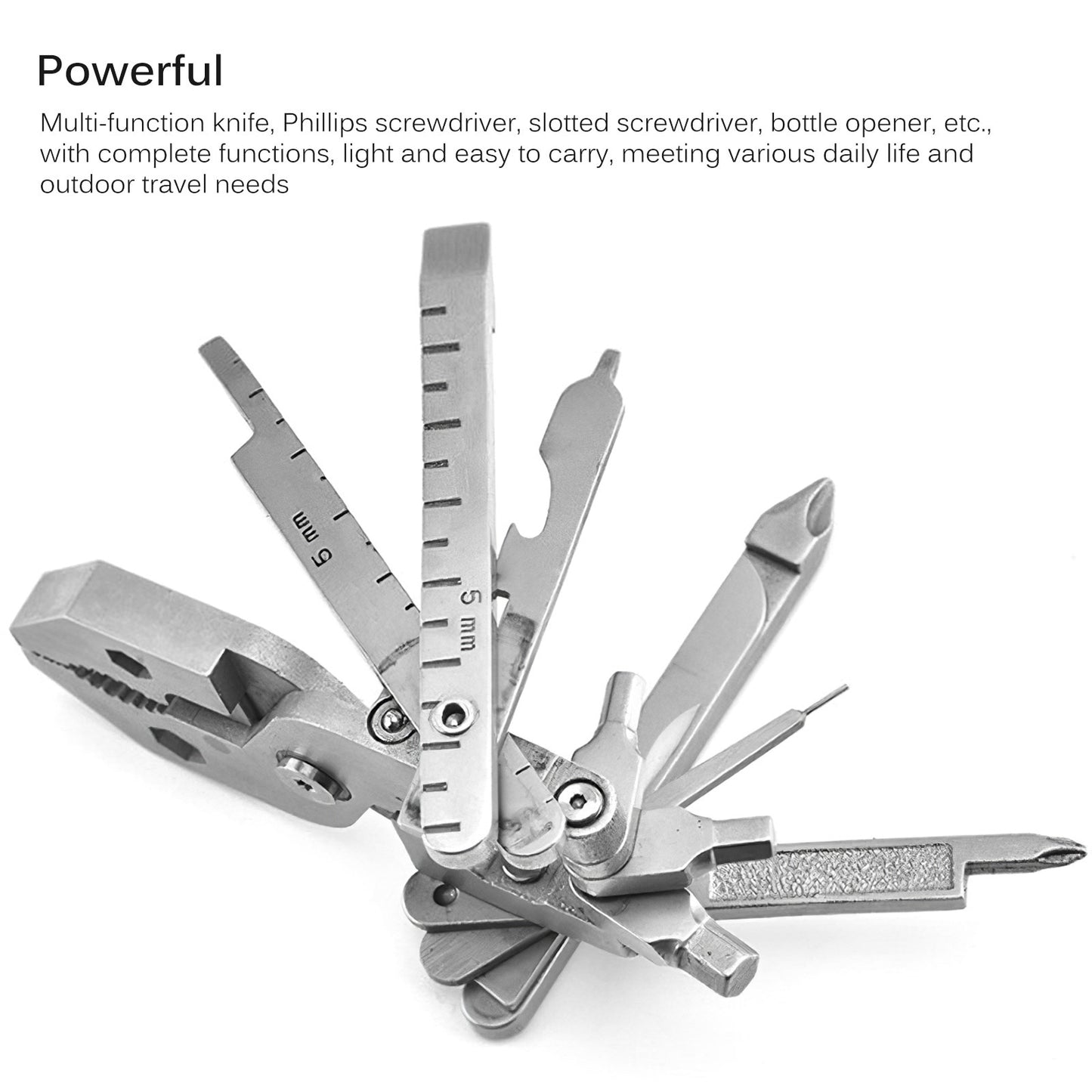 Stainless Steel 25 In 1 Folding Pliers Portable Multi-purpose Screwdriver Combination Pliers Machine Repair Outdoor Camping Tool