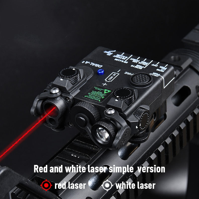 Tactical DBAL-A2 Laser Sight Red/Green/Blue PEQ Laser+Whitelight Flashlight Hunting Rifle No IR