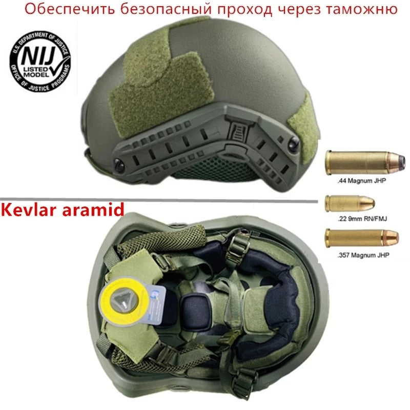 Ballistic ACH High Cut Tactical Helmet Kevla High Quality Ballistic Helmet NIJ IIIA FAST Wendy&#39;s Suspension Pad Ballistic Helmet